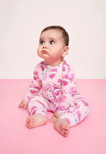 Vista 2 de Posh Peanut - Bebé Niña - Pijamas sin pies - Pijama de bambú para bebé, pijamas para bebés, pijamas sin pies, recién nacidos y niños pequeños