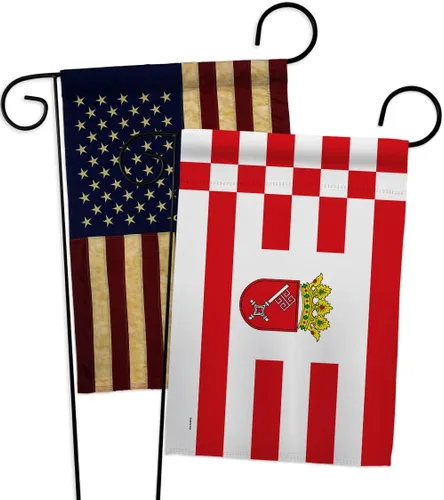 Vista 4 de Bremen Garden Flags 2pcs Pack Regional Germany States Central Europe Territory Old History Country Particular Area Small Decorative Gift Yard House