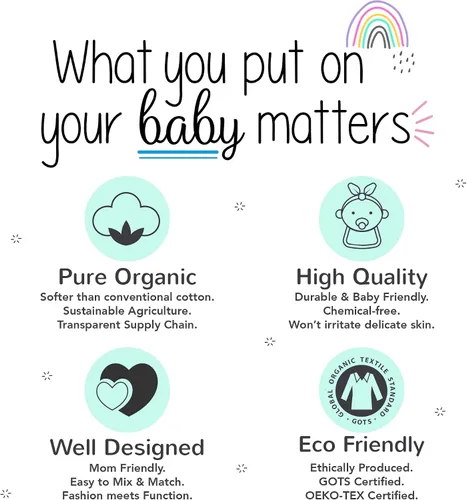 Vista 2 de Lamaze Organic Baby Pantalón deportivo sin cierre para bebés y niños, paquete de 2 pantalones