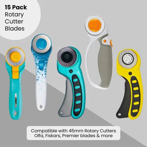 Vista 3 de Premier Blades, cuchillas rotatorias de acero industrial (paquete x 15 unidades)