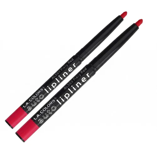 Vista 3 de L.A. COLORS Lápiz delineador de labios automático, rojo ardiente CAL569