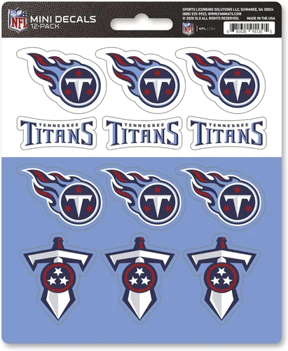 Vista 5 de FANMATS NFL - Juego de calcomanías unisex para adolescentes, mini paquete de 12