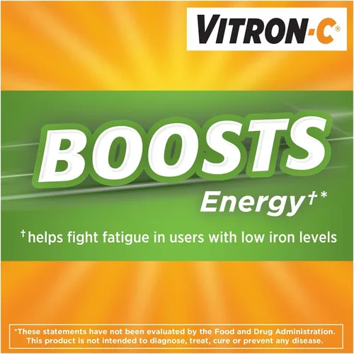 Vista 2 de Vitron-C Suplemento de hierro Plus tabletas recubiertas de vitamina C 60 unidades (paquete de 4)