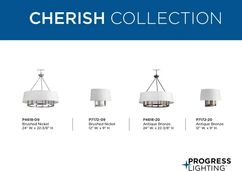Vista 12 de Cherish Collection - Lámpara de araña costera con pantalla de lino blanco claro, bronce antiguo