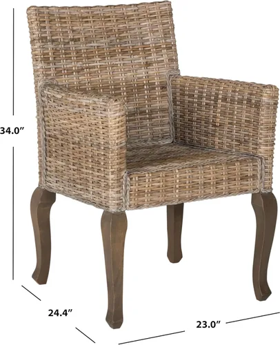 Vista 3 de Safavieh Home Collection Silla de comedor de mimbre natural Armando