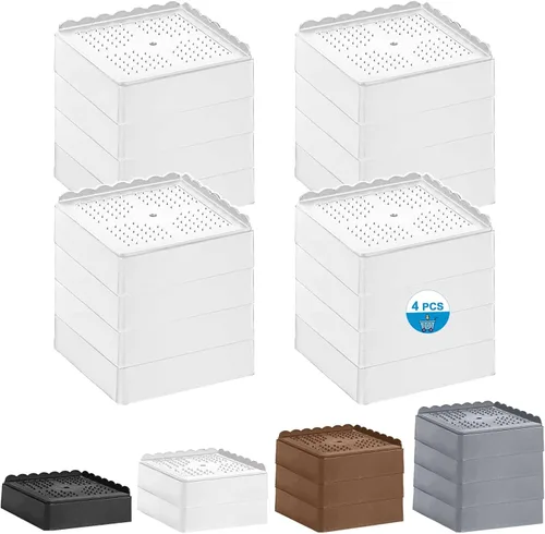 Vista 27 de Elevador de cama de 1 pulgada, 2 pulgadas, 3 pulgadas, 4 pulgadas de alta resistencia, elevador de muebles ajustable para mesa, escritorio, sofá