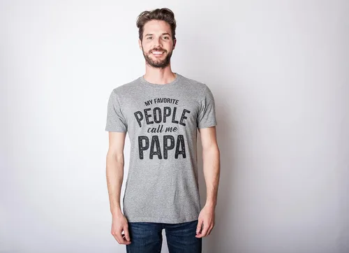Vista 2 de Crazy Dog Mens T Shirt My Favorite People Call Me Papa Family Love Fathers Day Tee