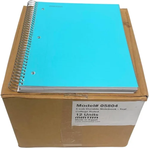 Vista 36 de Mintra Office Cuadernos de Espiral Duraderos, 5 Materias (Hielo Ártico, Rayado Universitario 1pk)