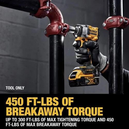Vista 6 de DEWALT ATOMIC 20V MAX* 1/2 pulg. Llave de impacto inalámbrica con yunque con pasador de retención (solo herramienta) (DCF922B)