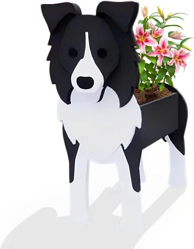 Vista 31 de Macetero de flores para perros, regalos para mujeres, bonitas macetas de PVC para perros, macetas para interiores y exteriores, maceta de jardín