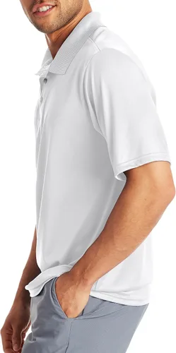 Vista 3 de Hanes playera estilo polo Cool DRI para hombres