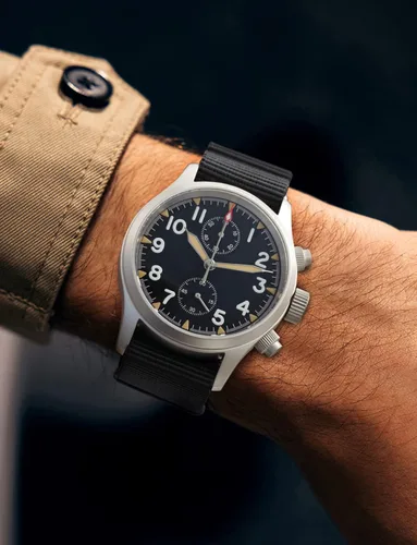 Vista 6 de TACTICAL FROG Militado Militado Relojes Militares para hombre cronógrafo 1.535 in Pilot VK61 Movimiento de cuarzo Casual Relojes de pulsera
