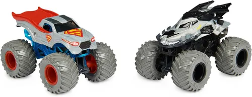 Vista 4 de Monster Jam, Camiones monstruo fundidos a presión oficiales de Batman vs Superman que cambian de color, escala 1:64