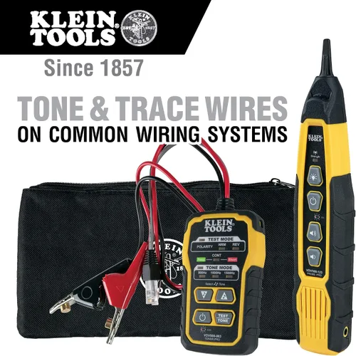Vista 3 de Klein Tools Kit de trazador de cables con juego de destornilladores Rastros de teléfono, Internet, vídeo, cables de datos