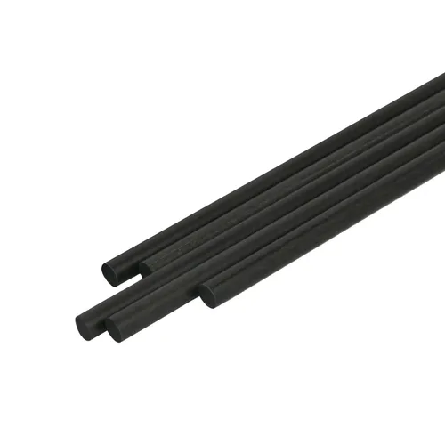 Vista 4 de 5 varillas de fibra de carbono de 0.039 pulgadas de diámetro, barra esmerilada sólida de 1.57 pulgadas, utilizada para cometa, aviones de control