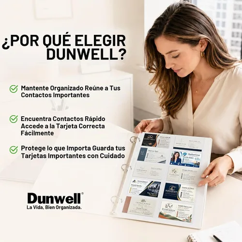 Vista 7 de Dunwell Fundas para tarjetas de visita, paquete de 10 para carpetas de 3