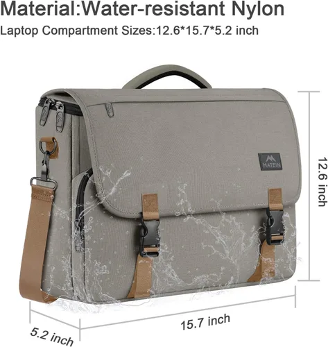 Vista 46 de MATEIN Bolsa tipo mensajero para hombres, mochila escolar para adolescentes, ligera de 17.3 pulgadas, maletín para laptop grande, bolsa cruzada