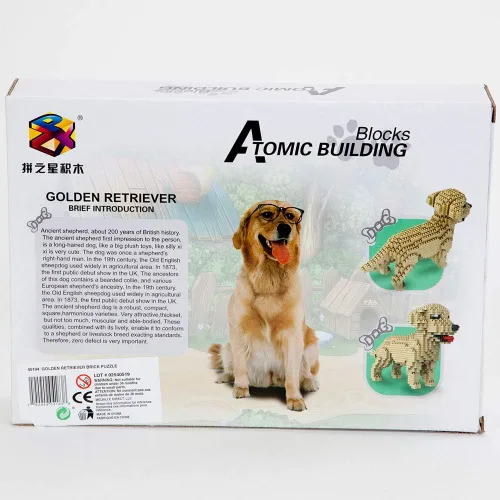 Vista 3 de Bits and Pieces - Rompecabezas de bloques 3D para perros - Bloques de construcción de raza de perro - Juego de modelos de construcción