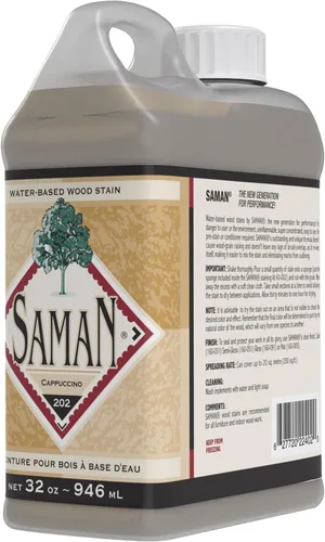 Vista 9 de SamaN Tinte interior para madera a base de agua, tinte natural para muebles, molduras, paneles de madera, gabinetes (colonial TEW-205-32, 32 oz)