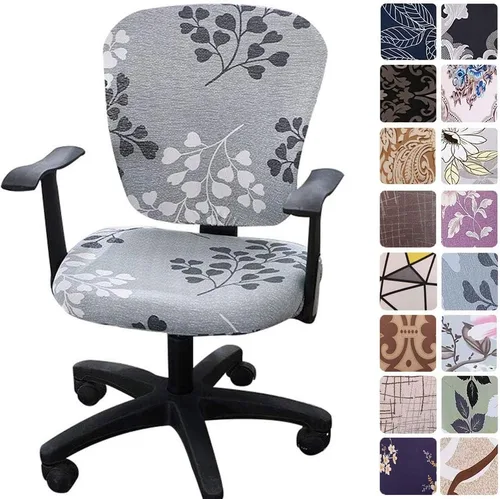 Vista 19 de Melaluxe - Funda para silla de oficina de computadora, funda universal protectora y elástica, cubierta elástica para silla giratoria