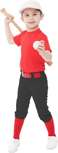 Vista 6 de QBK 2T-17Y - Pantalones de béisbol para niños pequeños, pantalones de sóftbol para jóvenes, pantalones de béisbol para niños y niñas