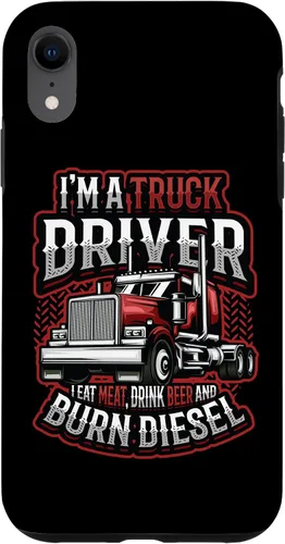 Vista 25 de Truck Driver Eat Meat Drink Beer and Burn Diesel Semi Truck Case for iPhone 17