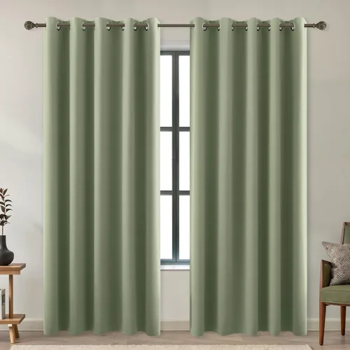 Vista 36 de KOUFALL Cortinas de Baño Aqua para Ventana, Juego de 2 Paneles Decoración Costera Cortinas Cortas Opacas para Ventana Pequeña de Cocina Puerta