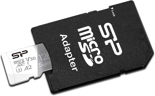 Vista 2 de Silicon Power 128GB Superior Micro SDXC UHS-I (U3), V30 4K A2, Tarjeta MicroSD de alta velocidad con adaptador