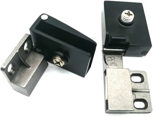 Vista 4 de 【2 piezas】 Bisagra de cristal para puerta de gabinete de exhibición de gabinete de vino, apto para 0.118-0.197 in, no necesita taladrar (132A negro)