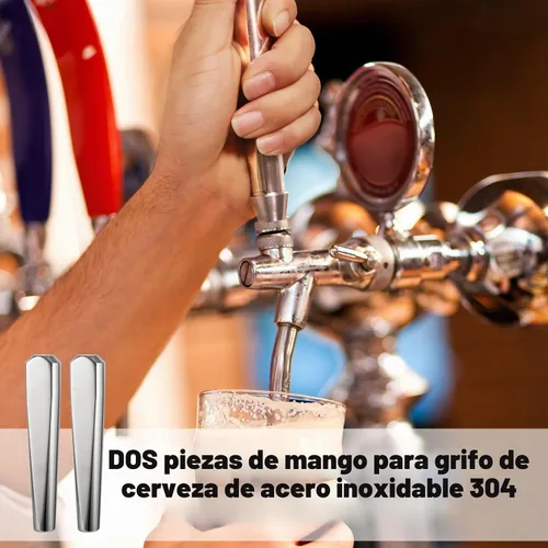 Vista 6 de 2 manijas para grifo de cerveza de acero inoxidable 304