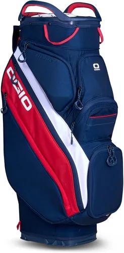 Vista 3 de OGIO Golf Silencer Cart Bag Rojo/Blanco/Azul