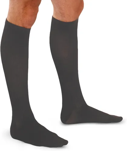 Vista 5 de THERAFIRM Calcetines para hombre - Calcetines de vestir de compresión suave de 15-20 mmHg Negro