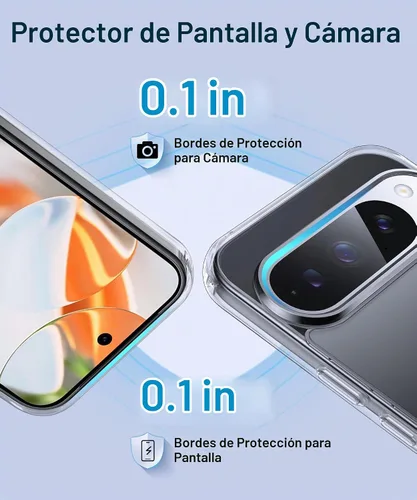 Vista 5 de NO.1 Magnética para Funda Google Pixel 9/Funda Pixel 9 Pro con MagSafe [Anti-Amarillamiento][Ajuste Delgado][Probado contra Caídas Grado Militar]