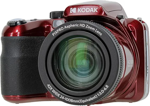 Vista 6 de Kodak PIXPRO AZ425 - Cámara digital para vlogging de 20 MP (rojo) zoom óptico 42X, paquete de lentes gran angular de 0.94 pulgadas con tarjeta