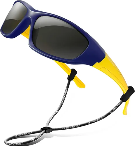 Vista 12 de Rivbos RBK037 - Lentes de sol polarizados con correa, para niños y niñas, 3 - 10 años