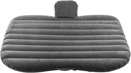 Vista 7 de Cama inflable para coche, asiento trasero, colchón de aire para descanso, sueño, viajes, campamento (negro)