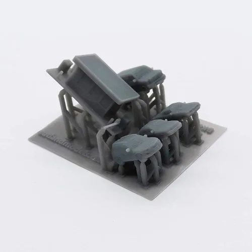 Vista 3 de Outland Models Railroad Layout Outdoor Car Estacionamiento con 4 Coches Escala Z 1:220