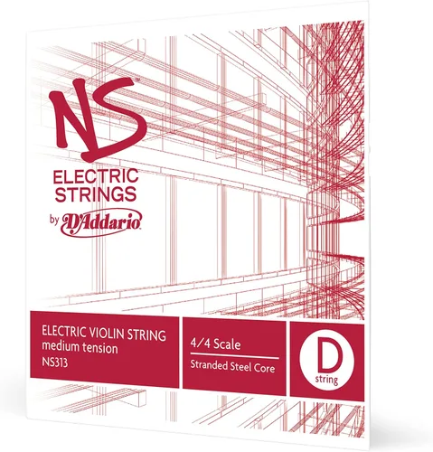 Vista 4 de D'Addario Violín eléctrico NS Cuerda A simple, escala 4/4, tensión media