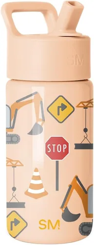 Vista 41 de Simple Modern Botella de agua para niños con tapa con pajilla, vaso aislado de acero inoxidable de 14 onzas para niños y a prueba de derrames