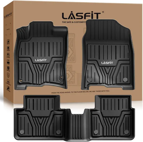 Vista 16 de LASFIT Tapete de maletero para Honda Civic Sedan 2016-2021, apto para todo tipo de clima, revestimiento de maletero, bandeja de carga, bandeja