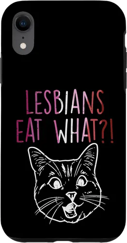 Vista 25 de Lesbians Eat What Sorprised Cat Funny LGBT Gay Pride - Carcasa para iPhone 16