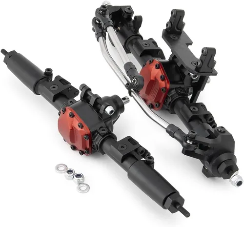 Vista 7 de Aleación completa eje delantero y eje trasero actualización de engranaje de acero para 1:10 Axial SCX10 II 90046/90047 SCX10 90027/90028 RC Jeep