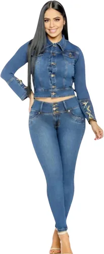 Vista 2 de Set Push Up Colombiano Azul 8153