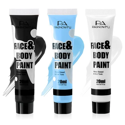 Vista 31 de Pintura blanca para el cuerpo de la cara, pintura corporal a base Blanco