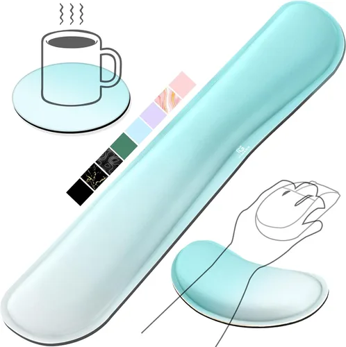Vista 16 de Gimars Reposamuñecas para mouse, soporte de muñeca Pop It Fidget para aliviar la presión del mouse, almohadilla ergonómica de espuma viscoelástica
