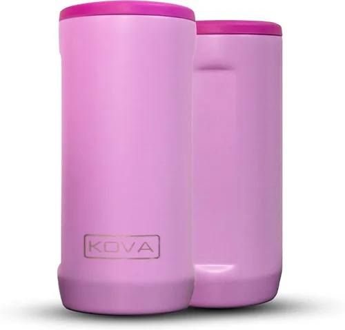 Vista 8 de K-OG - Enfriador de latas aislado de acero inoxidable de doble pared para latas delgadas de 12 onzas (arcoíris)