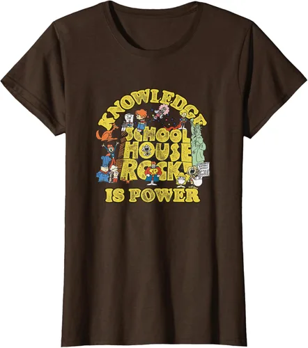 Vista 16 de Camiseta vintage con logo de Schoolhouse Rock "Knowledge is Power" de la serie de TV Azul Marino