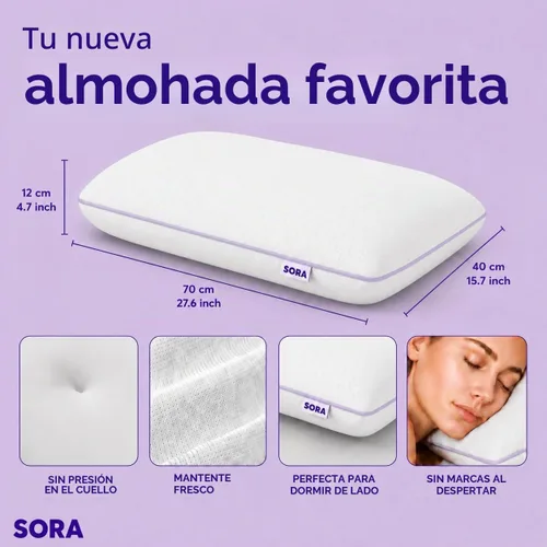 Vista 2 de Ajustar - Almohada de espuma viscoelástica ajustable - Gel refrescante, altura y firmeza personalizables de 3 capas, soporte ergonómico