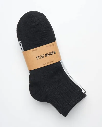 Vista 3 de Steve Madden Womens Socks 6 Pack Athletic Socks for Women Performance Cushion Quarter Cut Running Socks