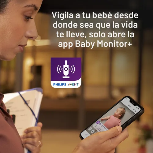 Vista 7 de Philips Avent Monitor de bebé conectado premium, cámara de 1080p, pantalla